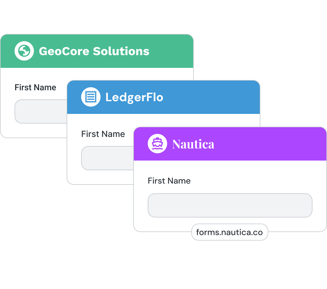 Branding customization interface showing logo, font and color options