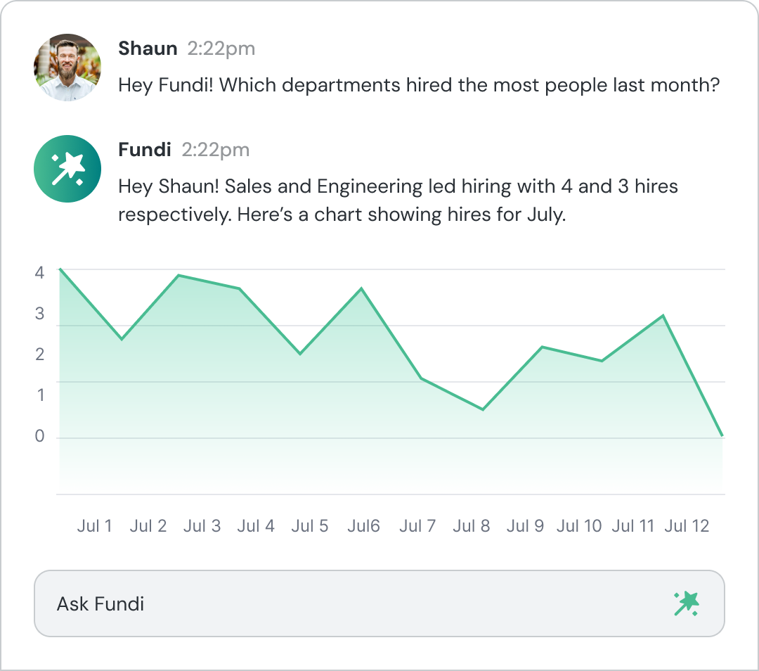 AI chat interface showing conversation with form submissions